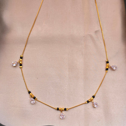 Minimal Black Beads / Mangalsutra - Medium Length