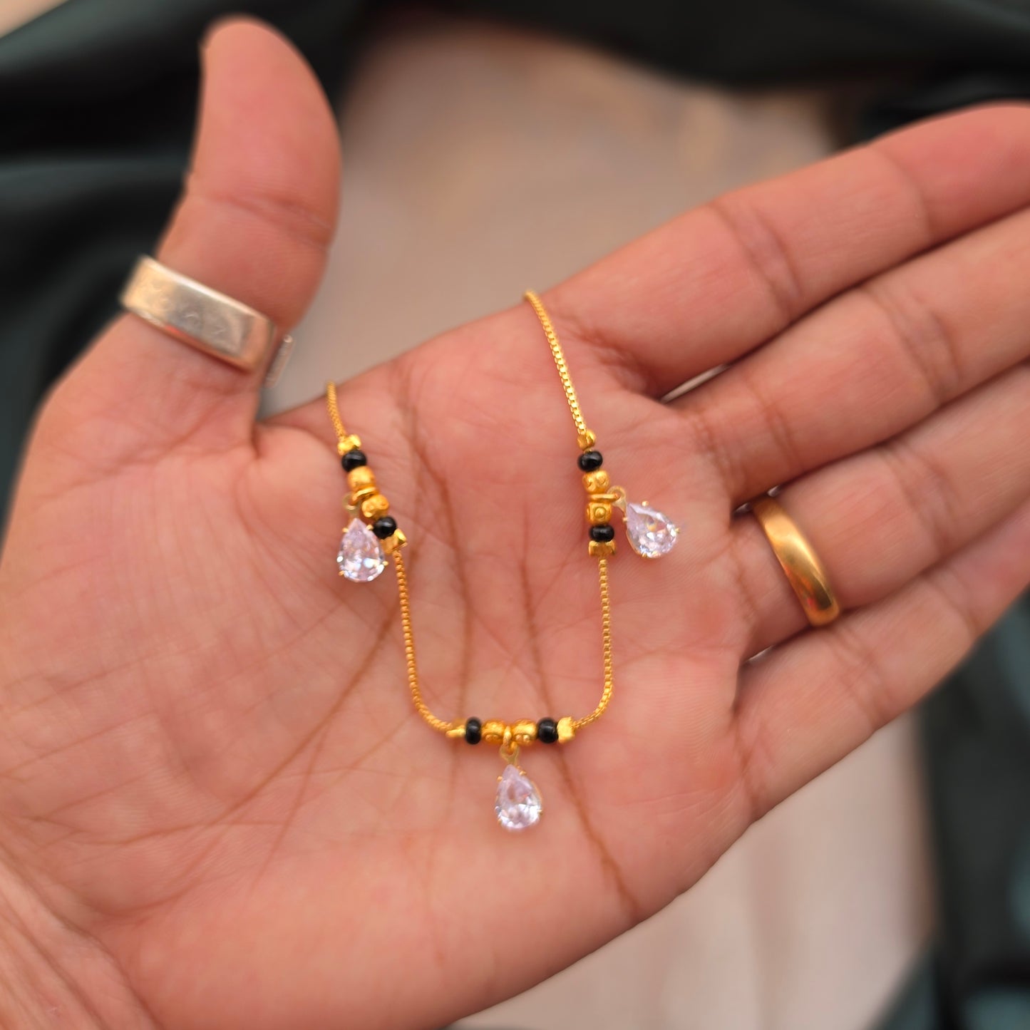 Minimal Black Beads / Mangalsutra - Medium Length