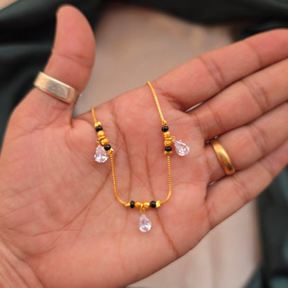 Minimal Black Beads / Mangalsutra - Medium Length