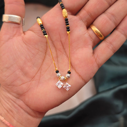 Minimal Black Beads / Mangalsutra - Medium Length