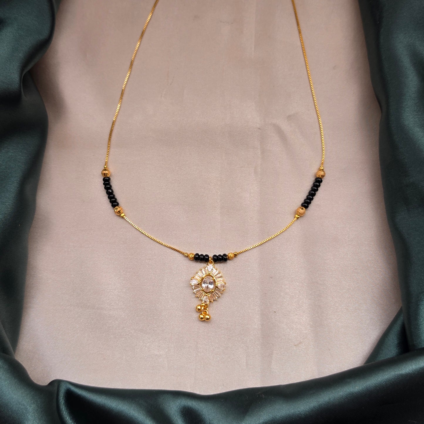 Minimal Black Beads / Mangalsutra - Medium Length