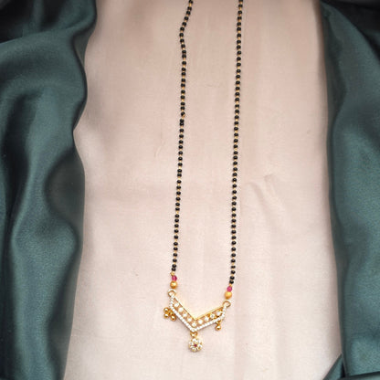 Minimal Black Beads / Mangalsutra - Medium Length