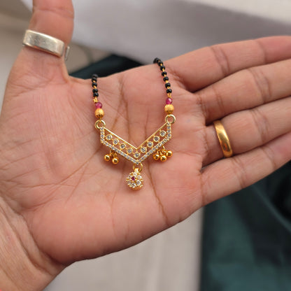 Minimal Black Beads / Mangalsutra - Medium Length
