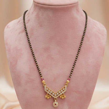 Minimal Black Beads / Mangalsutra - Medium Length