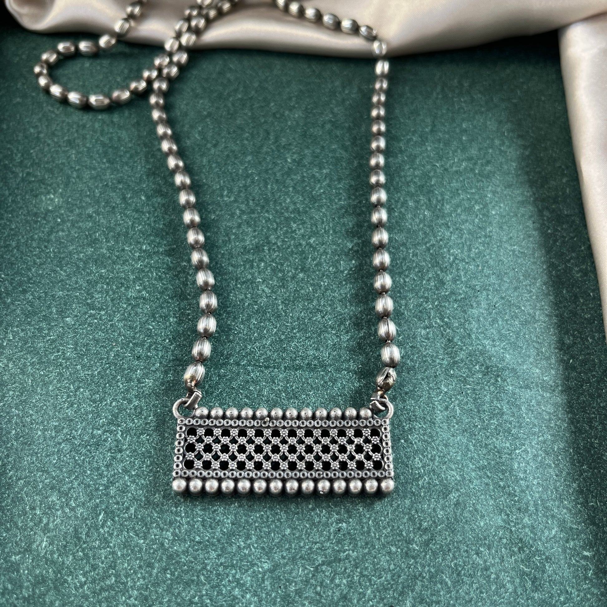 German silver look necklace set with oxidised polish .Traditional jewelry for everyday and festive use,Silver look alike necklace set with oxidised finish ethnic artificial jewelry for women