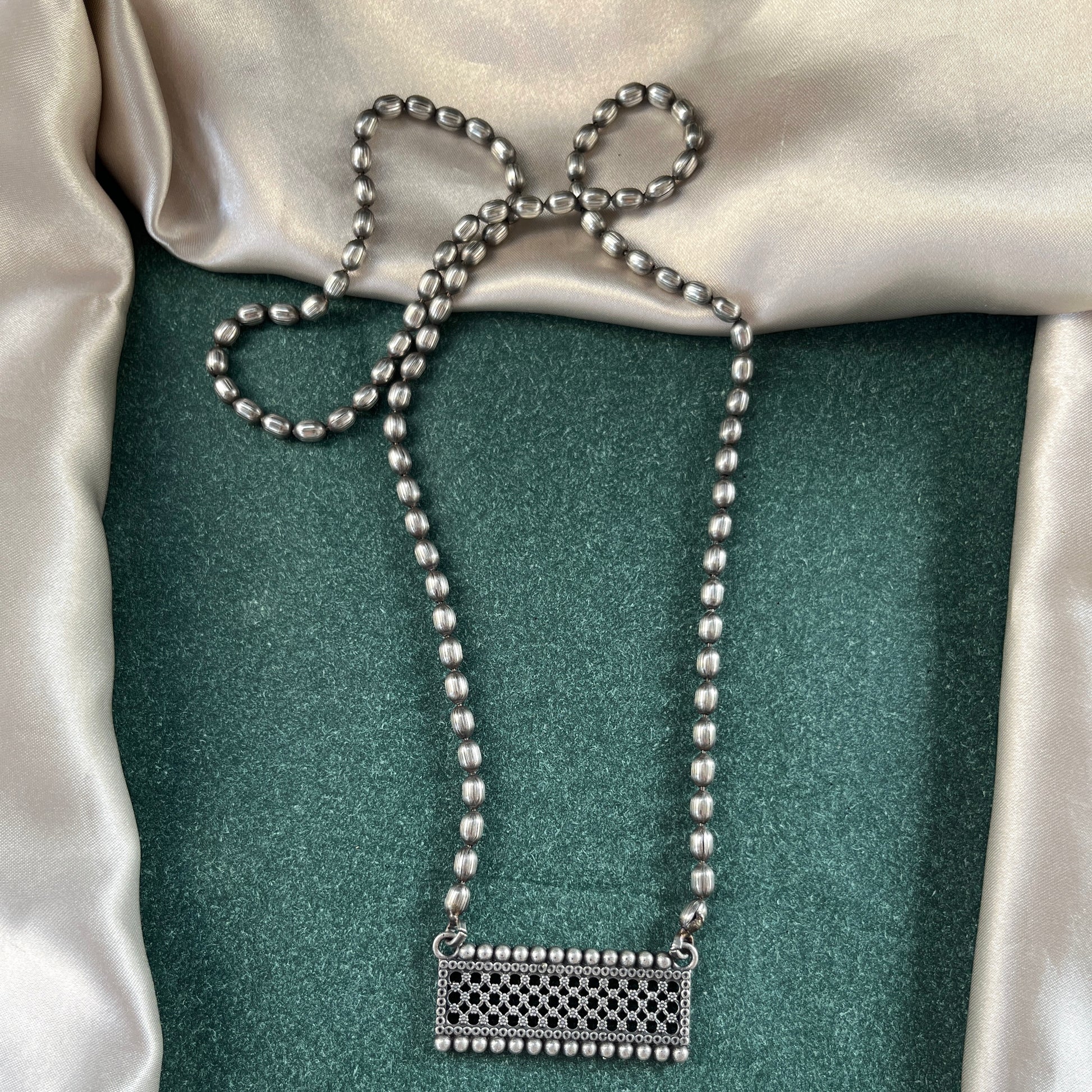 German silver look necklace set with oxidised polish .Traditional jewelry for everyday and festive use,Silver look alike necklace set with oxidised finish ethnic artificial jewelry for women