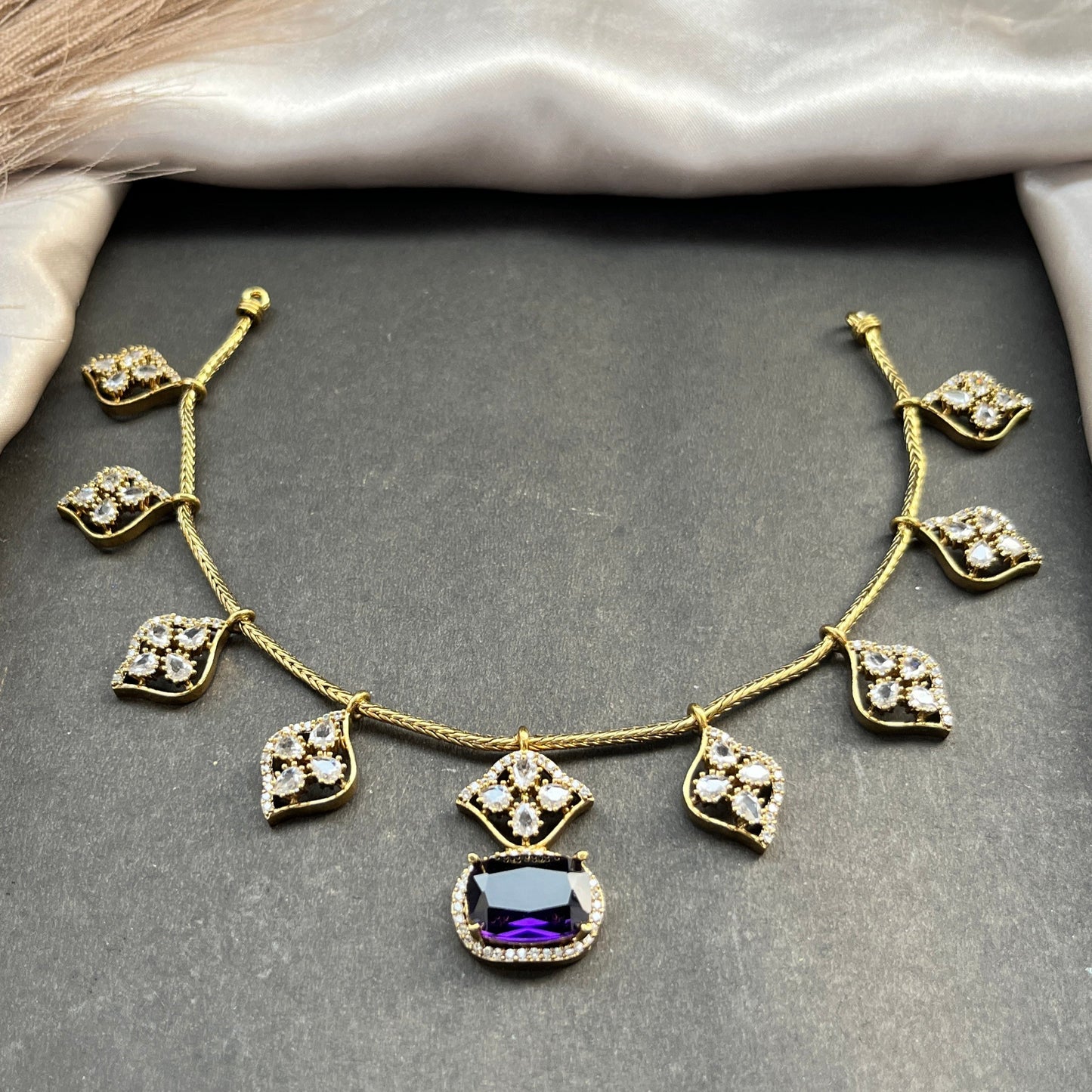 Gold look alike necklace set,Imitation jewelry,Artificial necklace set,Bridal  festive wear,Temple design 