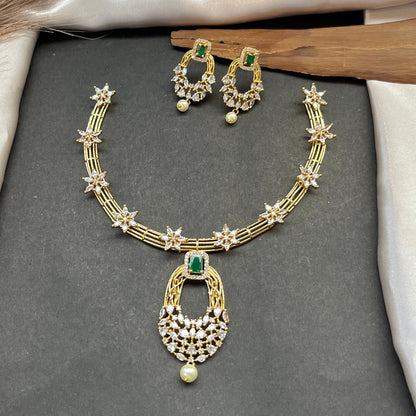 Gold look alike necklace set,Imitation jewelry,Artificial necklace set,Bridal / festive wear,Temple design / kundan / matte gold finish,Designer / traditional / ethnic
