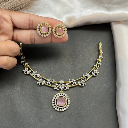 Gold look alike necklace set,Imitation jewelry,Artificial necklace set,Bridal  festive wear,Temple design