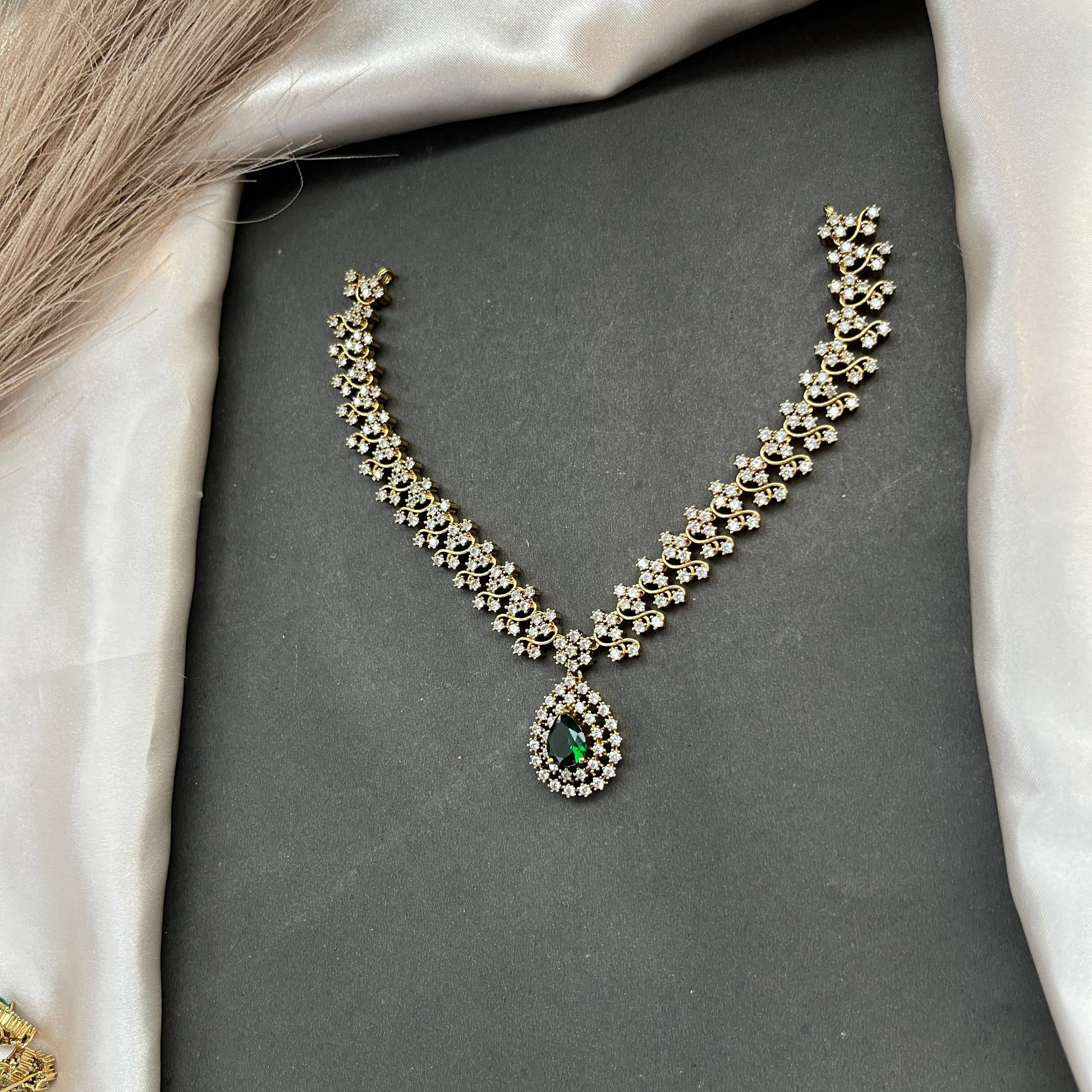 Gold look alike necklace set,Imitation jewelry,Artificial necklace set,Bridal  festive wear,Temple design 