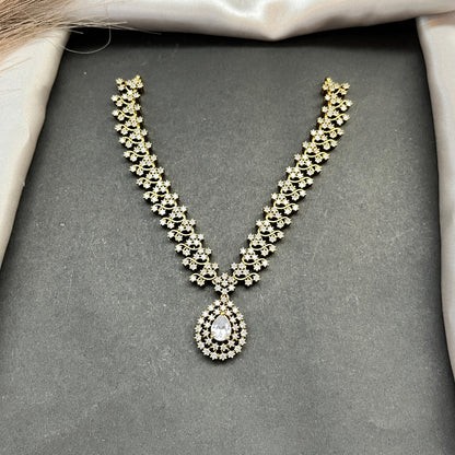 Gold look alike necklace set,Imitation jewelry,Artificial necklace set,Bridal  festive wear,Temple design 