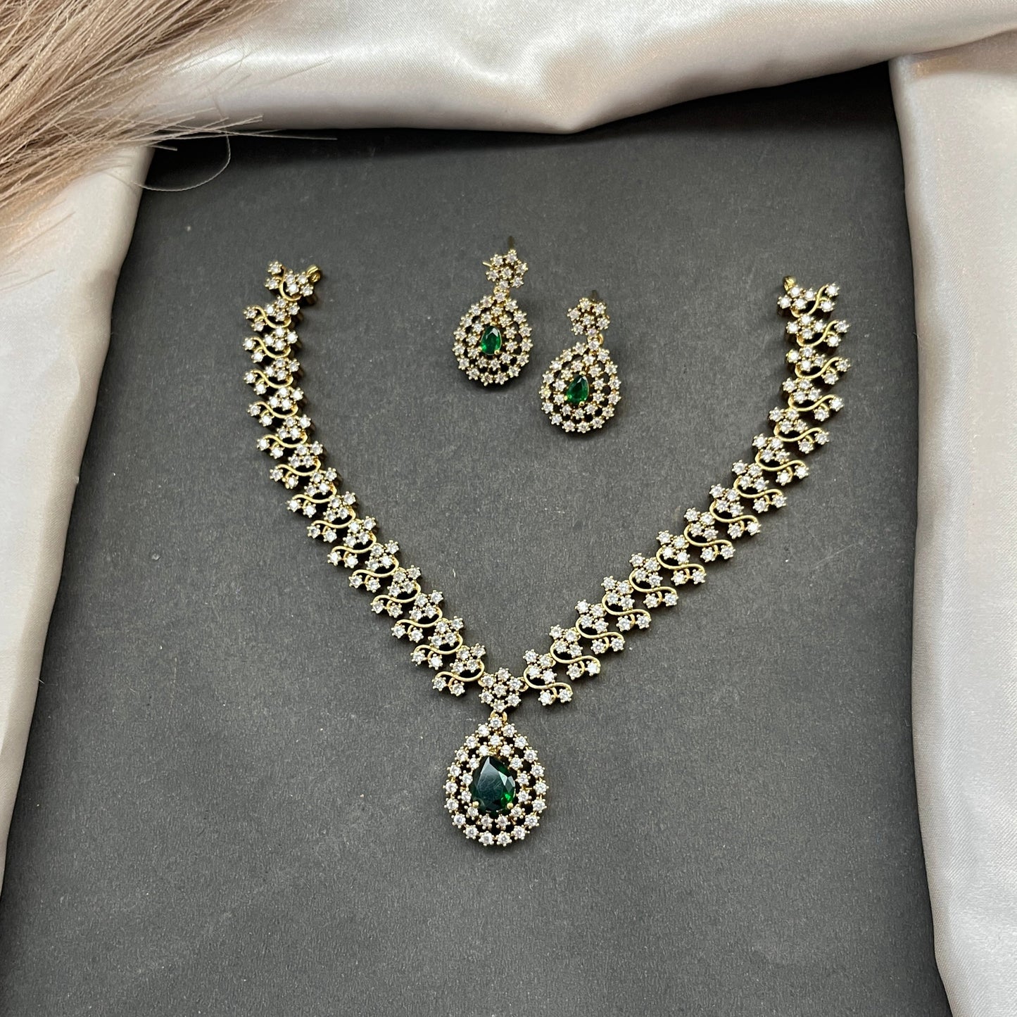 Gold look alike necklace set,Imitation jewelry,Artificial necklace set,Bridal  festive wear,Temple design 
