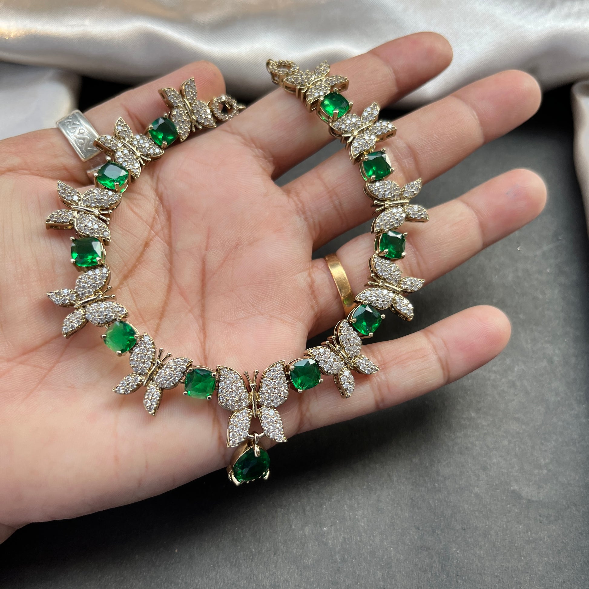 Gold look alike necklace set,Imitation jewelry,Artificial necklace set,Bridal  festive wear,Temple design 