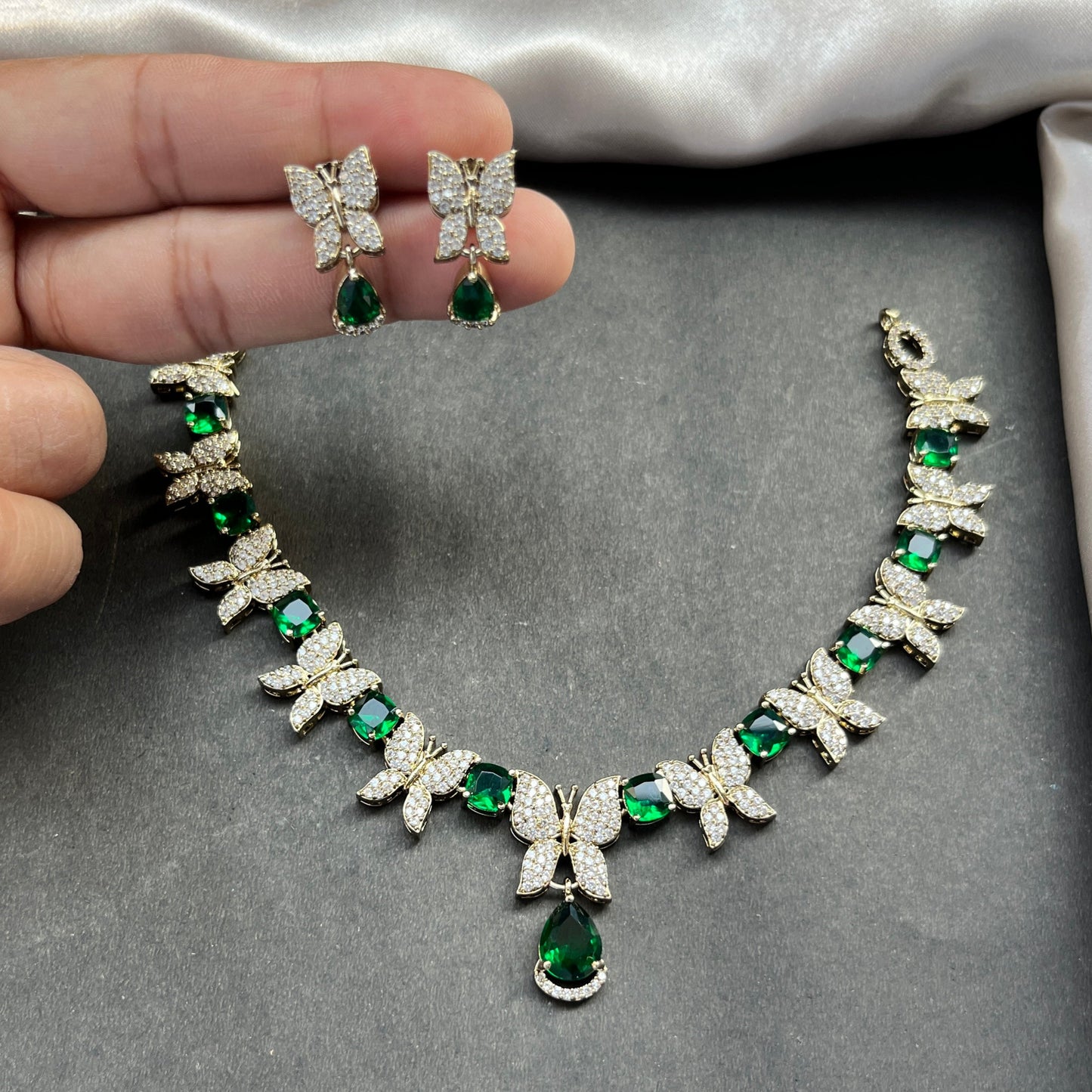 Gold look alike necklace set,Imitation jewelry,Artificial necklace set,Bridal  festive wear,Temple design 