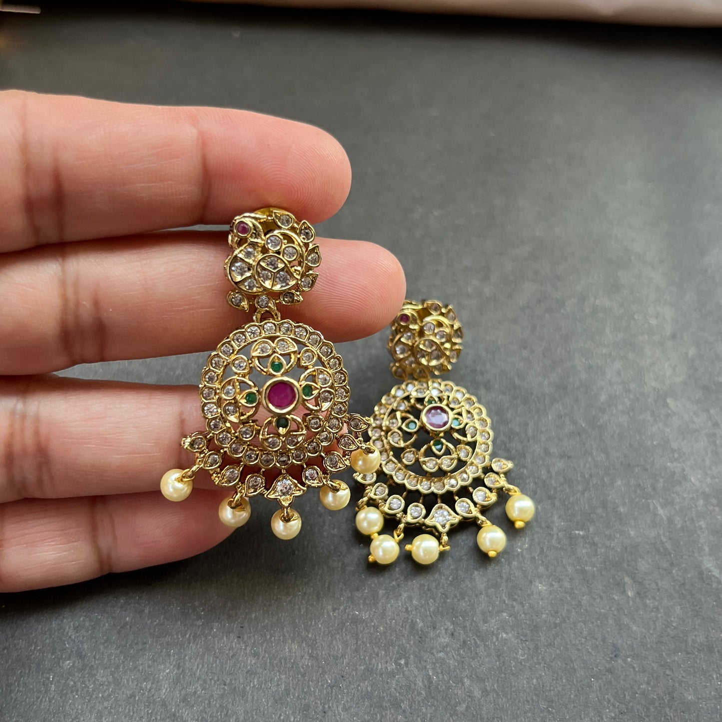 Gold look alike necklace set,Imitation jewelry,Artificial necklace set,Bridal / festive wear,Temple design / kundan / matte gold finish,Designer / traditional / ethnic