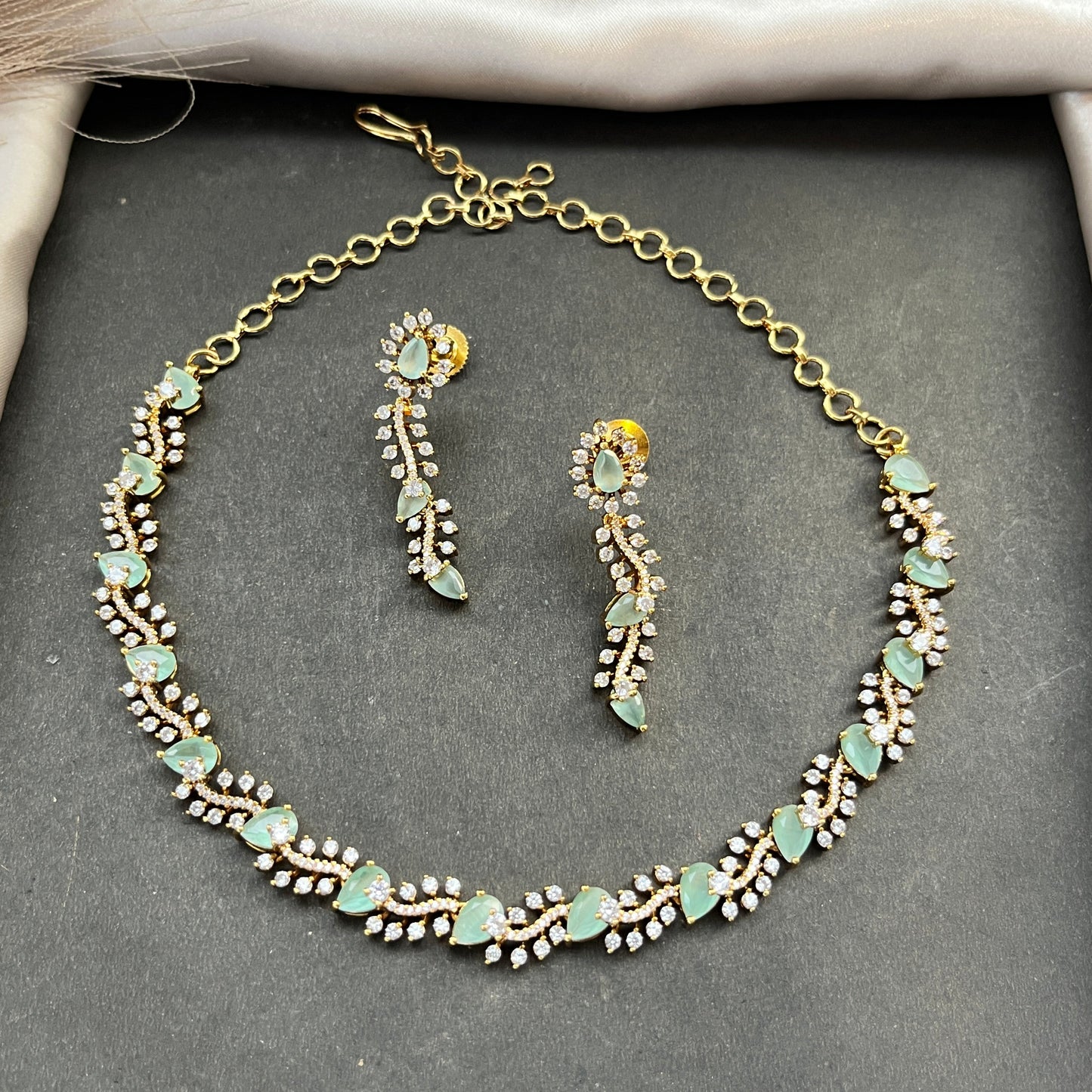 Gold look alike necklace set,Imitation jewelry,Artificial necklace set,Bridal  festive wear,Temple design 