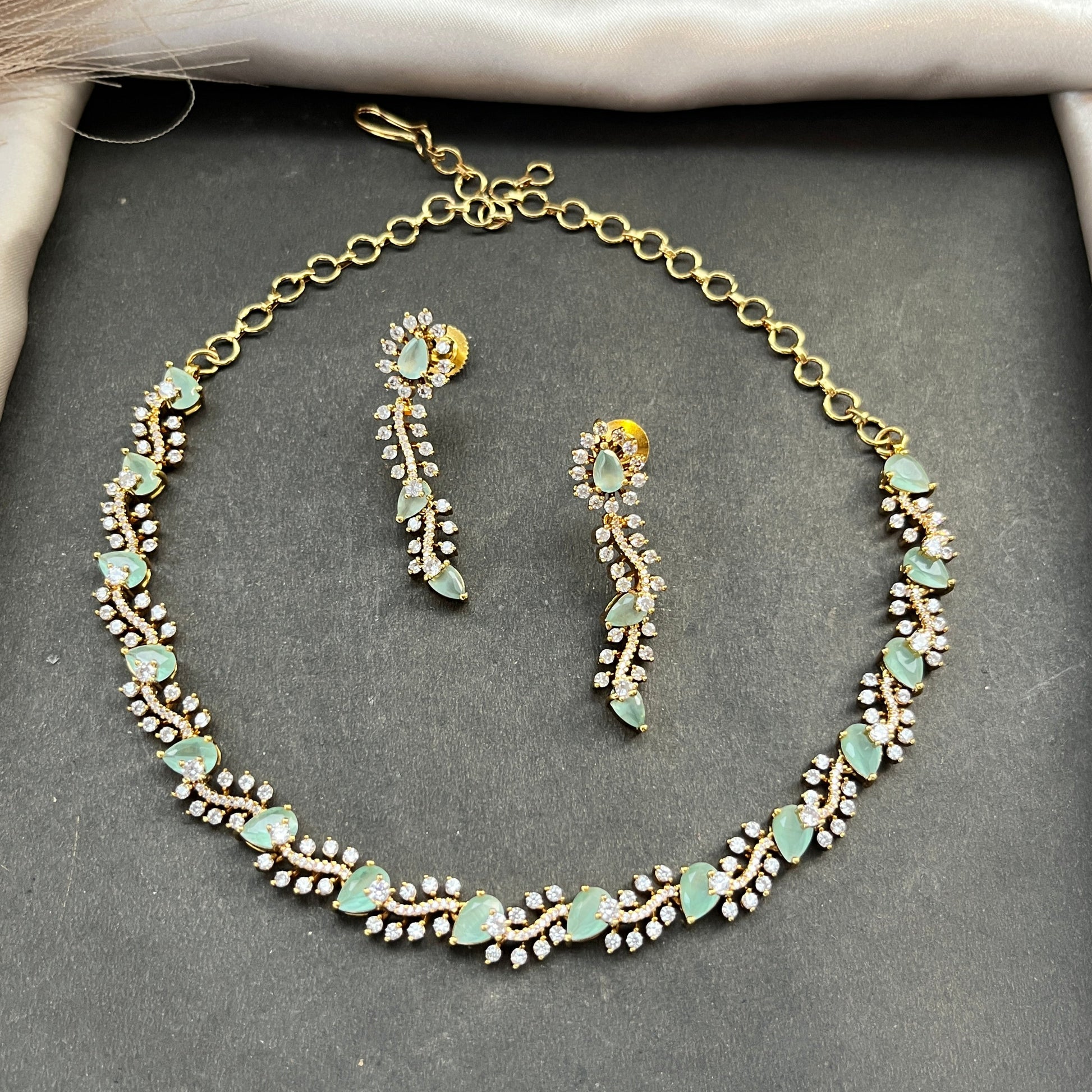 Gold look alike necklace set,Imitation jewelry,Artificial necklace set,Bridal  festive wear,Temple design 