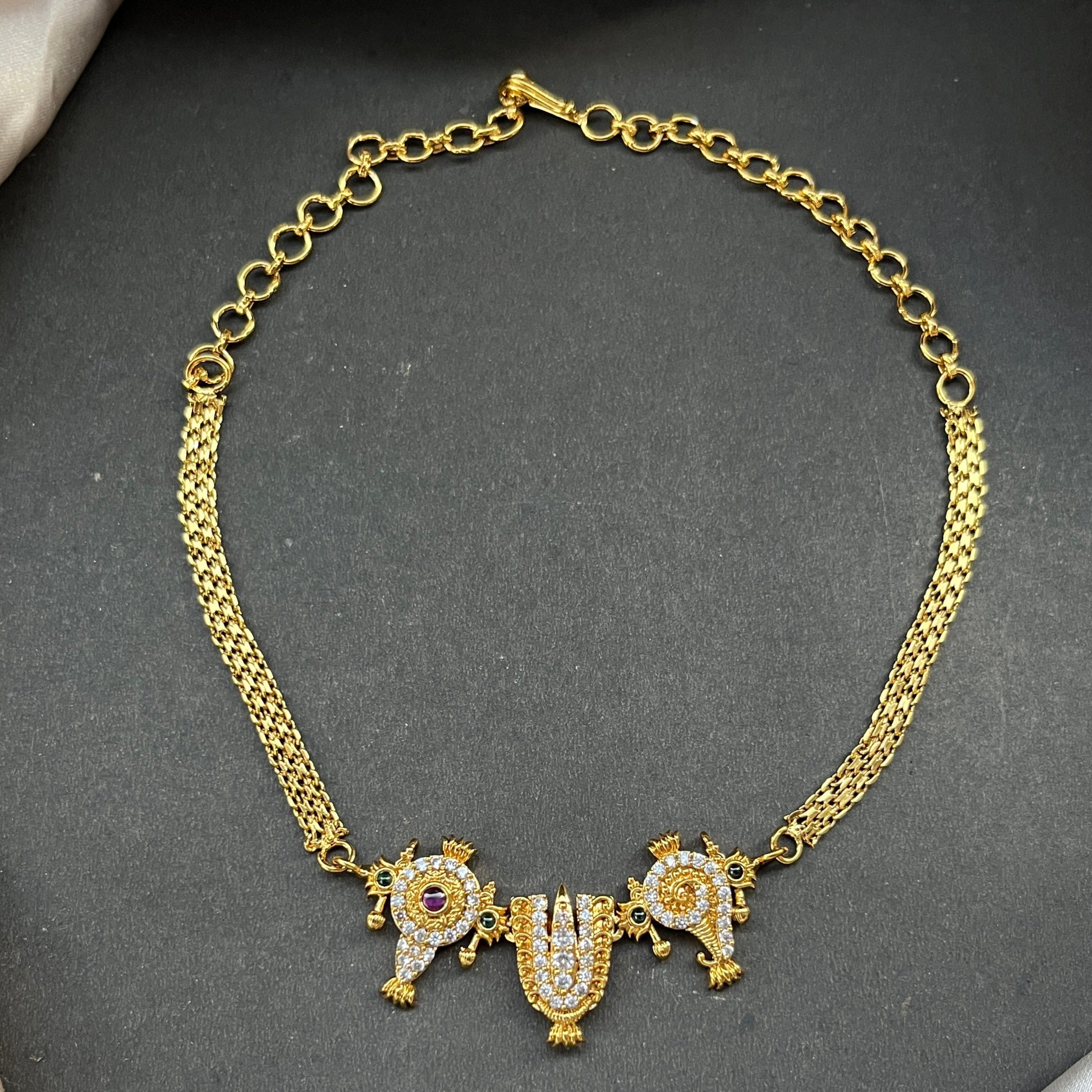 Gold look alike necklace set,Imitation jewelry,Artificial necklace set,Bridal  festive wear,Temple design 