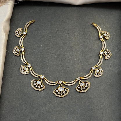 Gold look alike necklace set,Imitation jewelry,Artificial necklace set,Bridal  festive wear,Temple design 