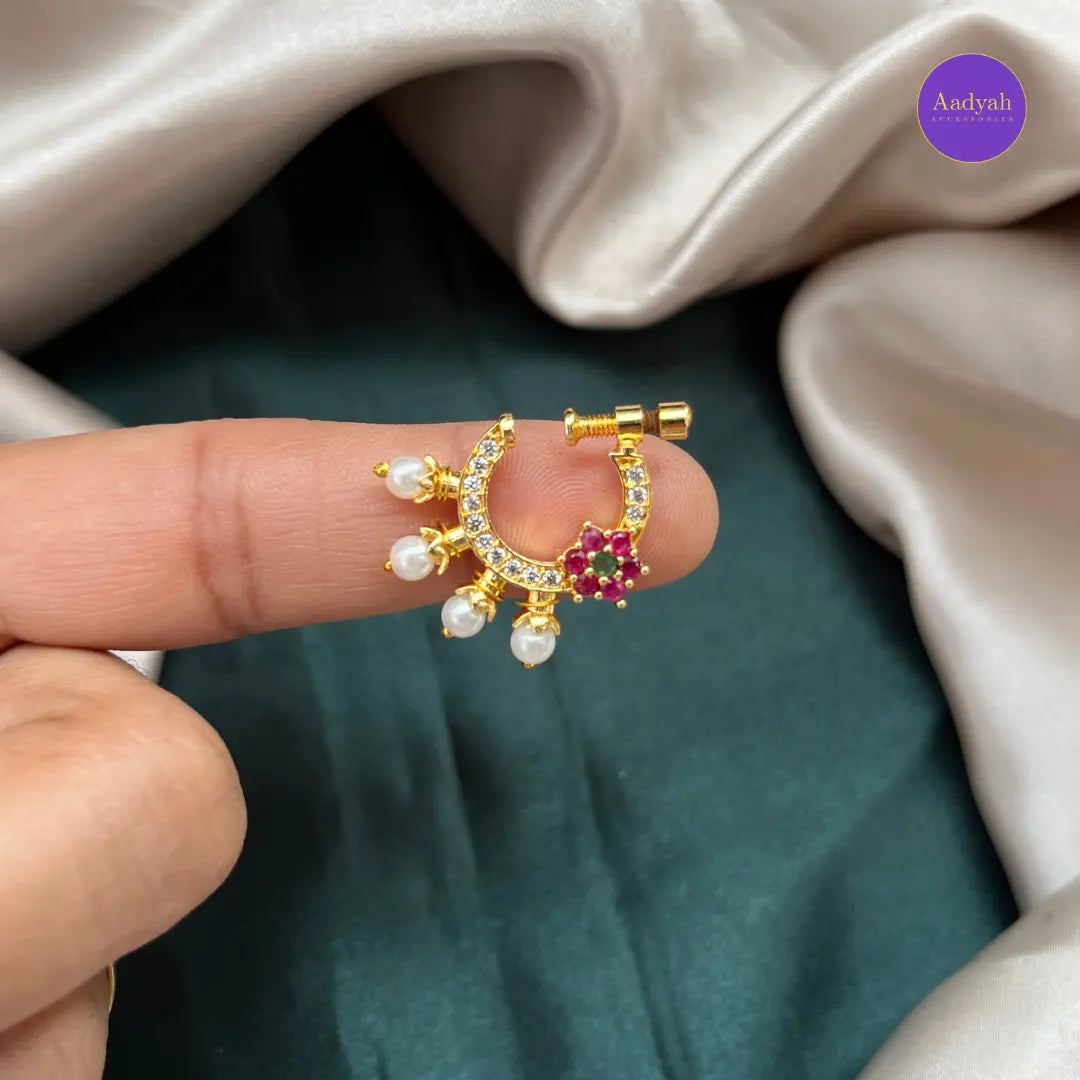Non Piercing - Nose Pin ( Ring Type)