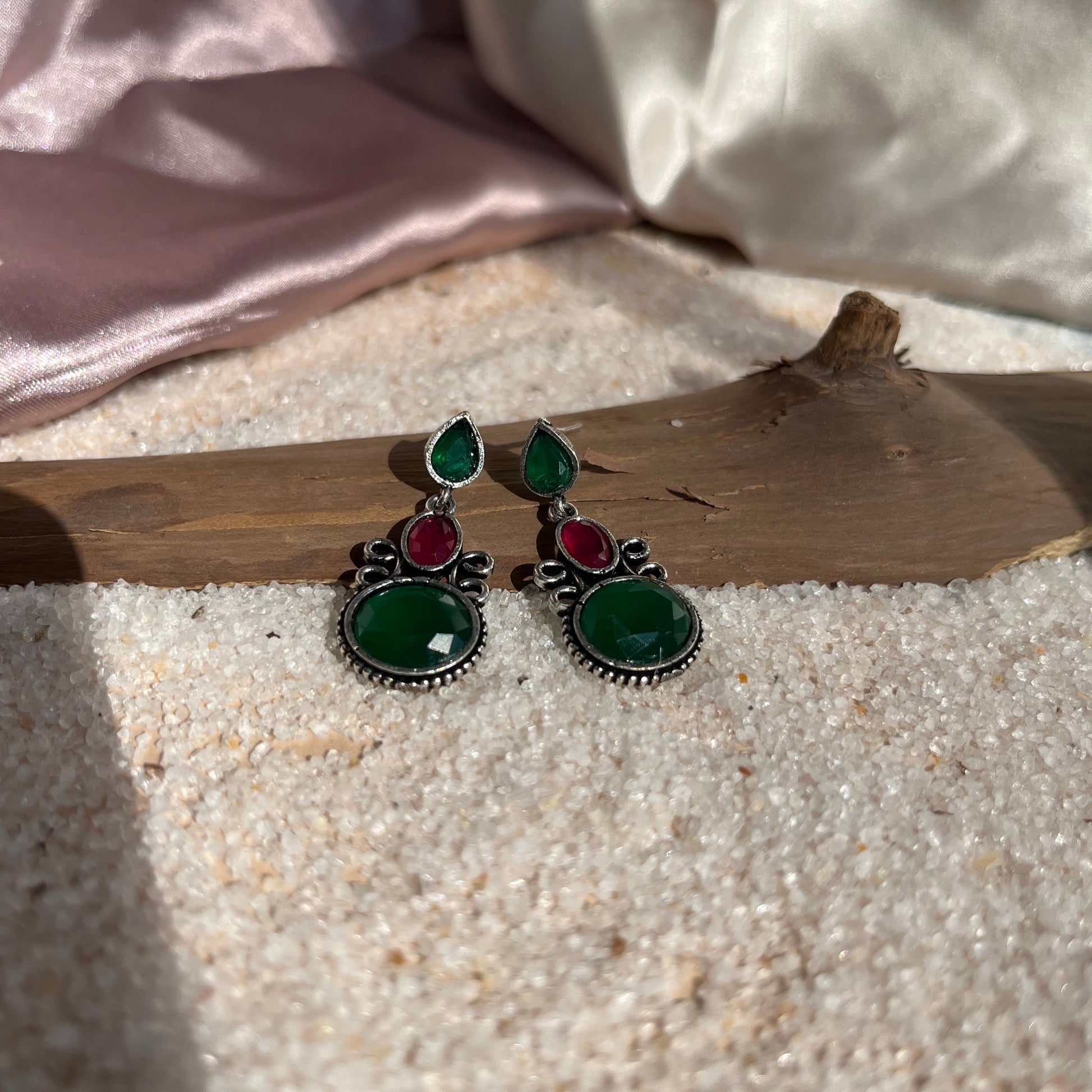 Stone Earrings,Silver Studs