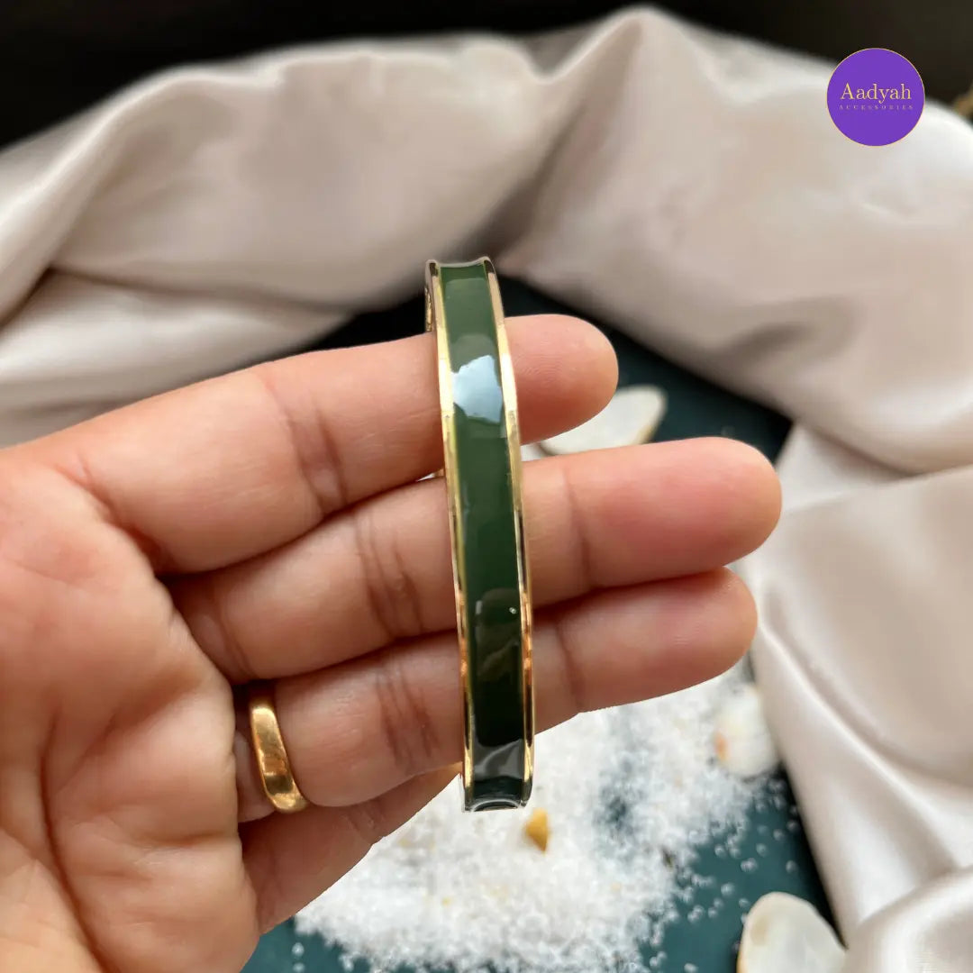 Openable Oval Bangles Kada - Resin Enamel