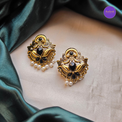 Oxisied Earring - Black & Pink