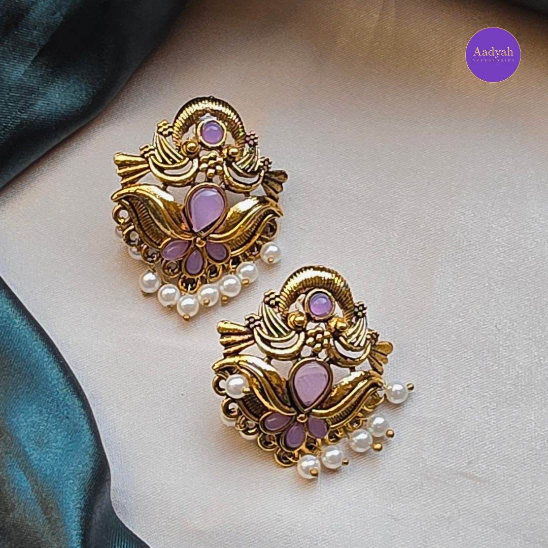 Oxisied Earring - Black & Pink