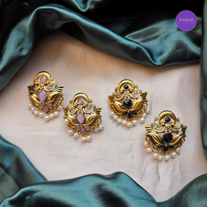 Oxisied Earring - Black & Pink