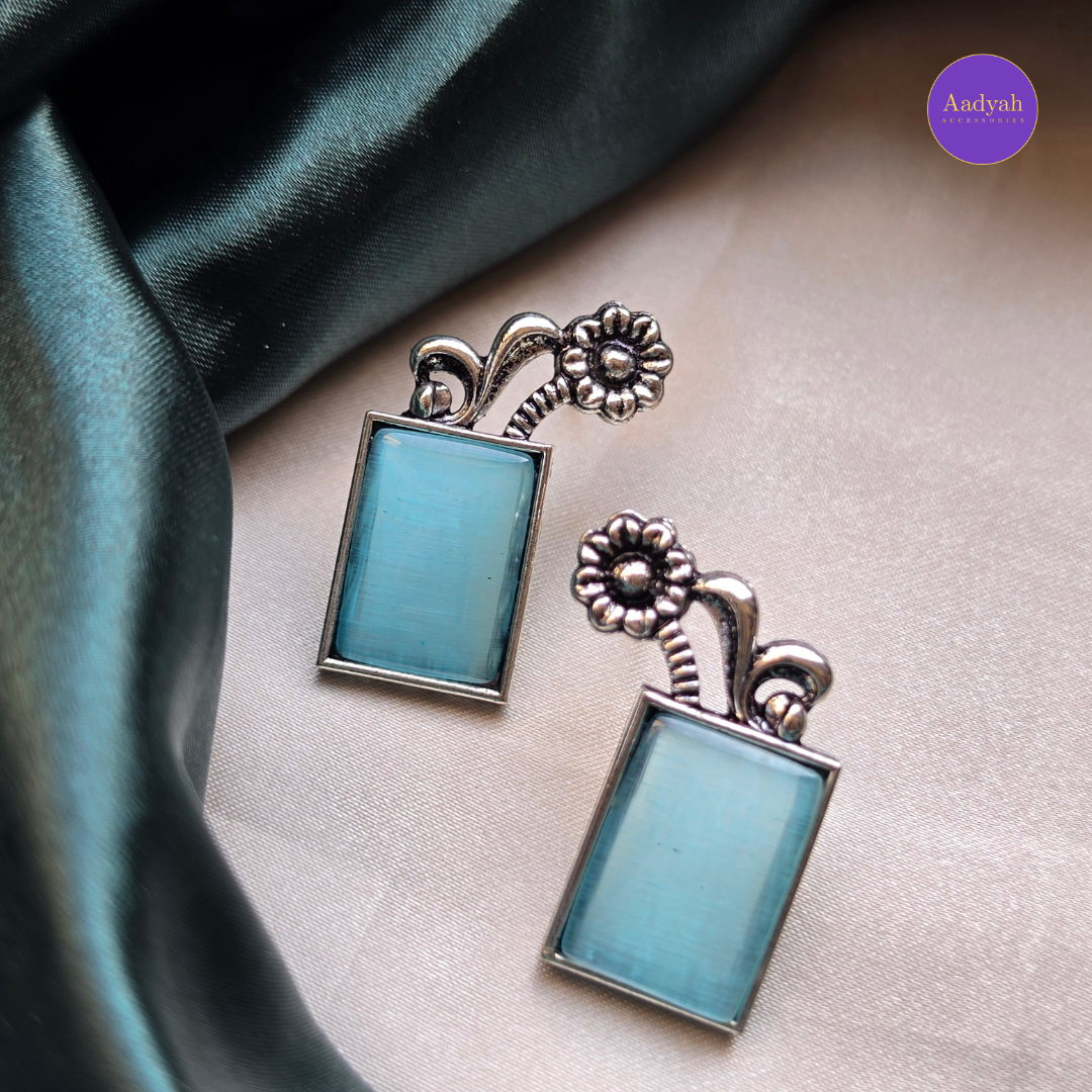 Oxisied Earring - Silver