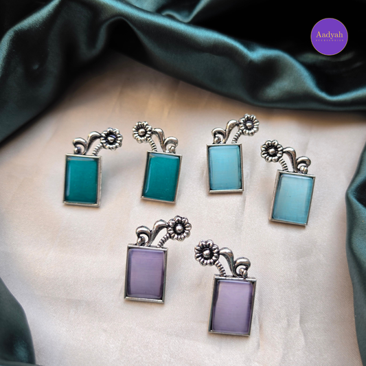 Oxisied Earring - Silver