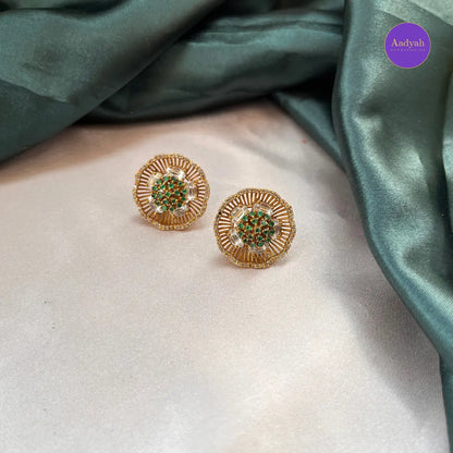 Parigul Stud - Green & Pink