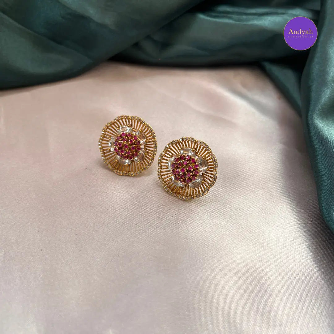 Parigul Stud - Green & Pink