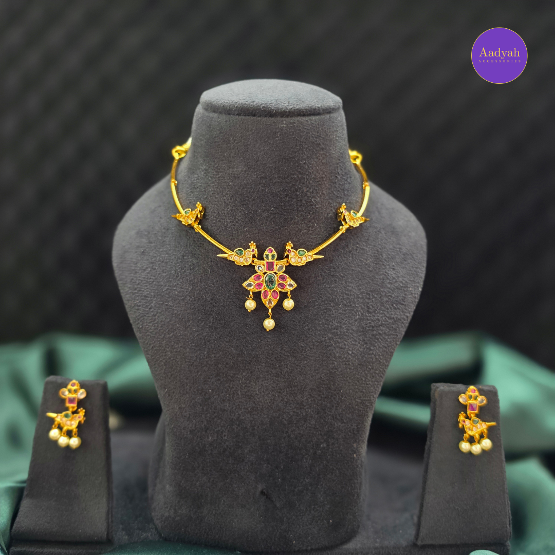 Peacock Hasli/Kante Set - Gold