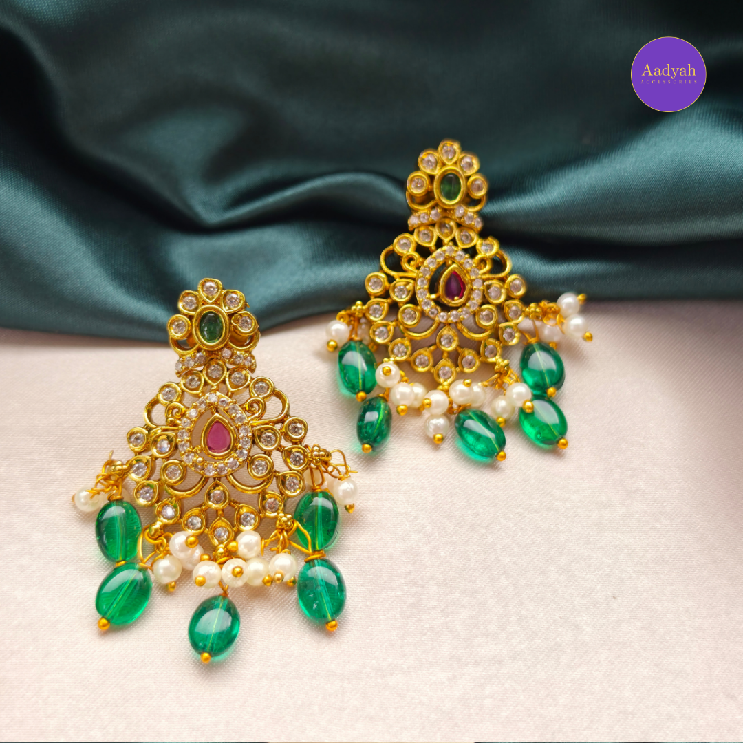 Peacock Jelebi Bottu Haram Set - Victorian