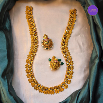 Peacock Kasu Long Haram Set - Matt