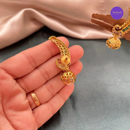 Peacock Small Ear Cuff - Multi