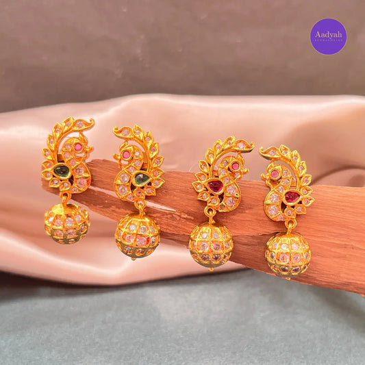 Peacock Small Ear Cuff - Multi