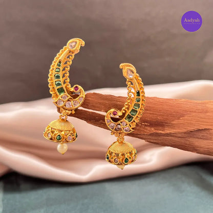 Peacock Small Ear Cuff - Multi