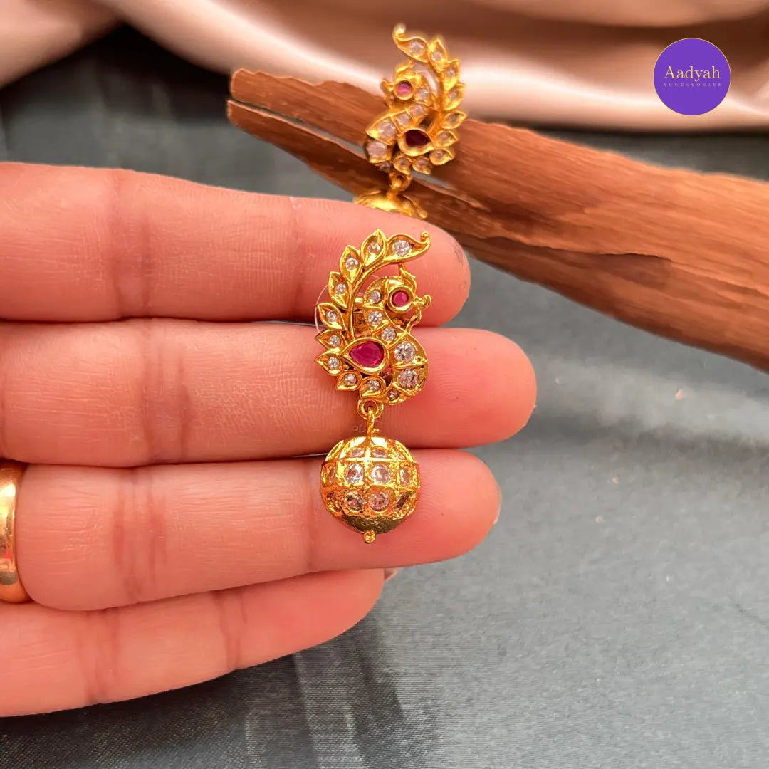 Peacock Small Ear Cuff - Multi