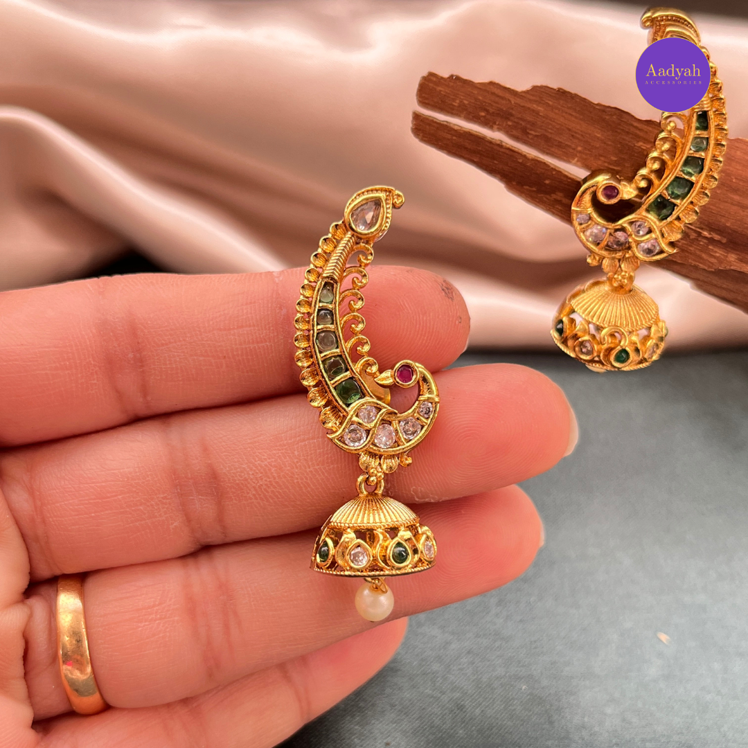 Peacock Small Ear Cuff