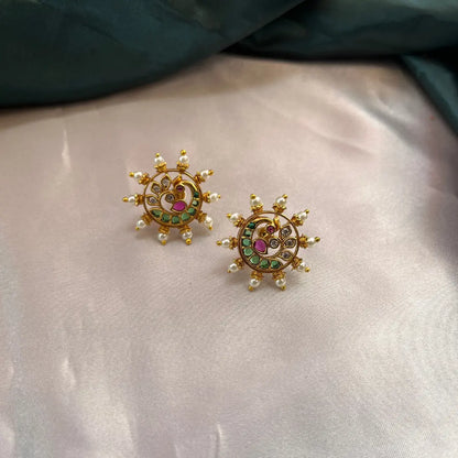 Peacock Stud - Multicolor