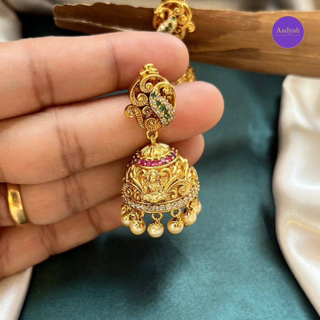 Peacock Temple Jhumkas