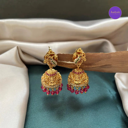 Peacock Temple Jhumkas