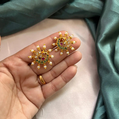 Peacock Stud - Multicolor