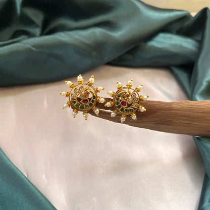Peacock Stud - Multicolor