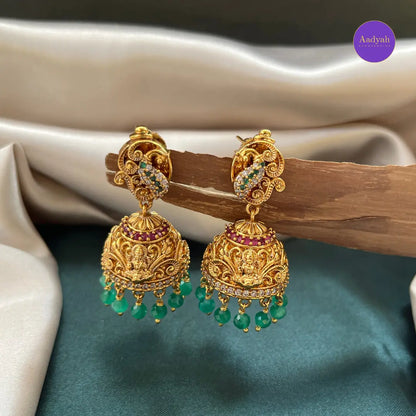 Peacock Temple Jhumkas