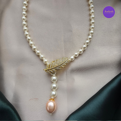 Pearl Feather Drop Mala Set