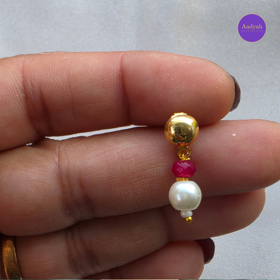 Pearl Kundan Drop Mala Set