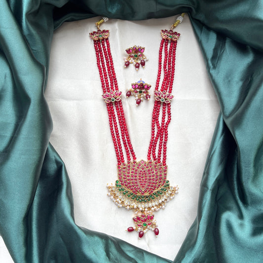 The Imitation Lotus Haram Set - Ruby & Green